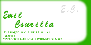 emil csurilla business card